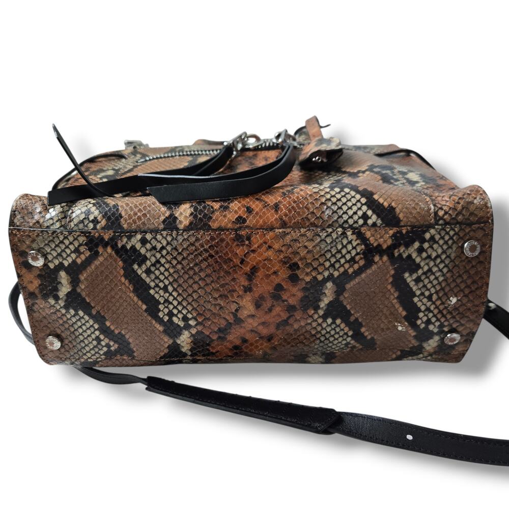 Zadig & Voltaire Candid Medium Zip Wild Cognac Black Bag Brown Handbag Crossbody - Picture 3 of 10